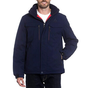 Gerry M Nimbus Tech Snowboard Puffer Jacket $199 Detachable Hoodie Ski Coat Blue